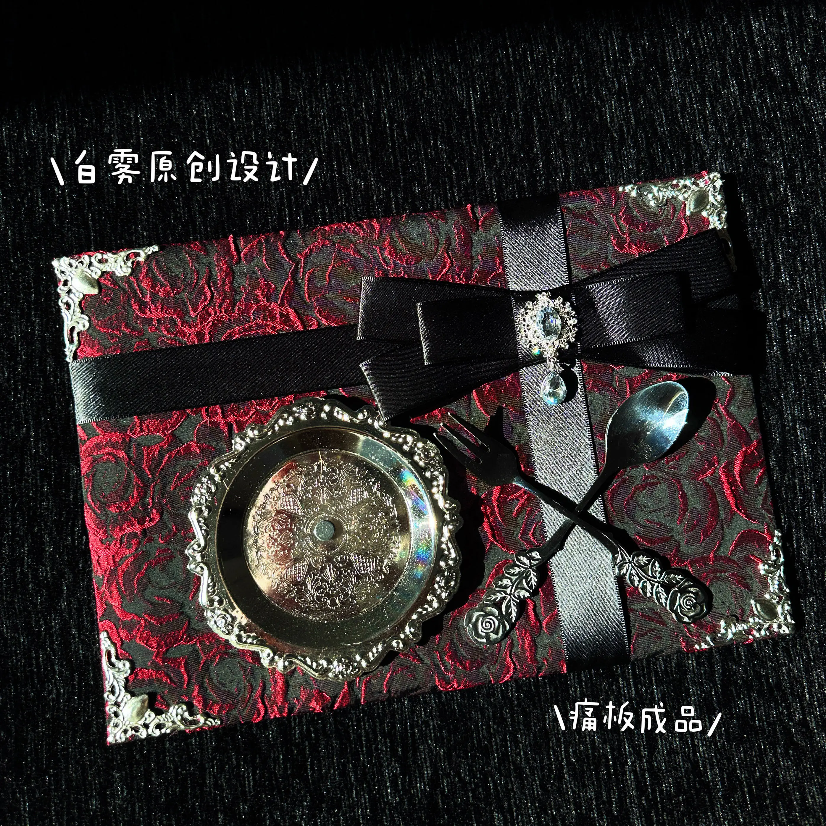 Original Design Ba Chi Togoth Black Red Props Finished Product Tie Board Lta Bag Grain Beauty Eat Grain Pain Board Accessories