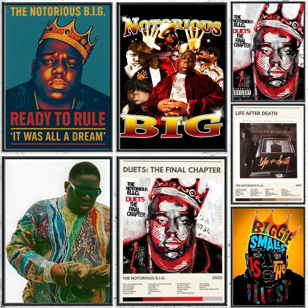 Biggie Smalls Music Album Painting Calligraphy HD Canvas Poster Crease Free Waterproof All Space Wall Decor