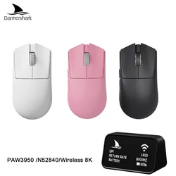 Darmoshark M3 Micro Pro Gaming Mouse PAW3950 8K Wireless Tri Mode Game Macro Small Hand  Mouse N52840 30000DPI Lightweight Mice