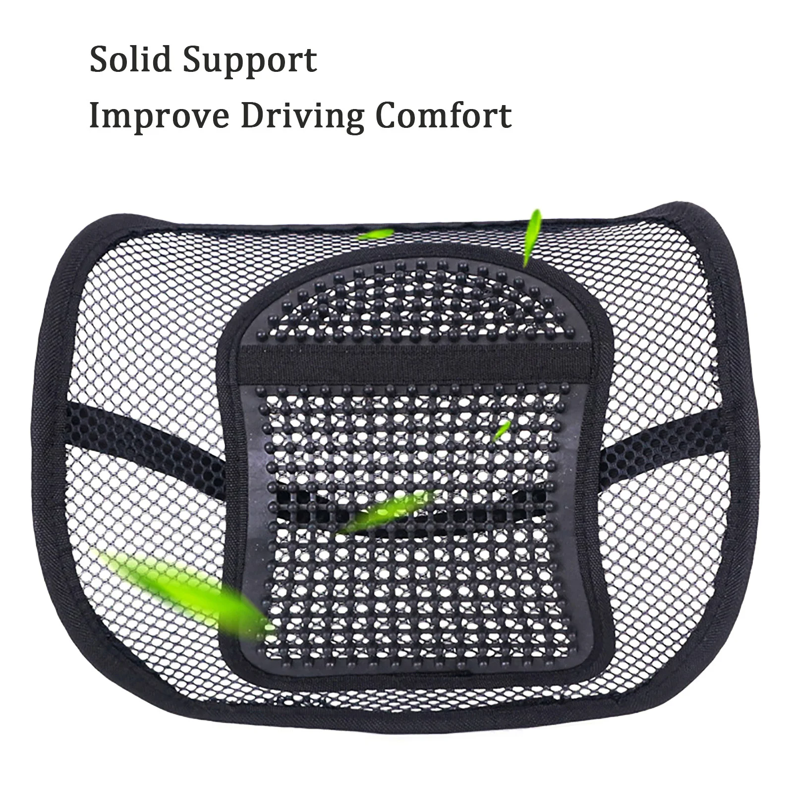 Car Seat Chair Back Cushion Mesh Lumbar Back Brace Car Seat Chair Cushion Massage Back Cushion Pad Support for Home Office