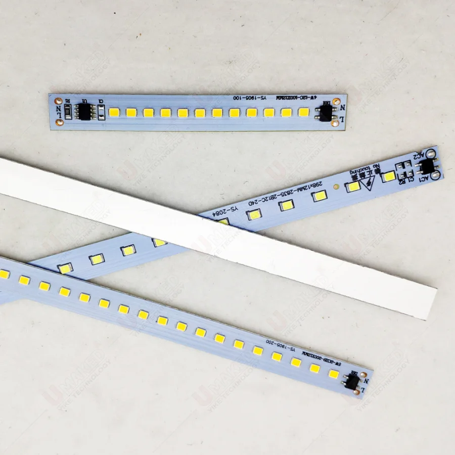 50pcs kitchen lighting Leds Bar Light ac 220V rigid strip light SMD2835 Profilo Alluminio LED Rigid Strip For cabinet lighting