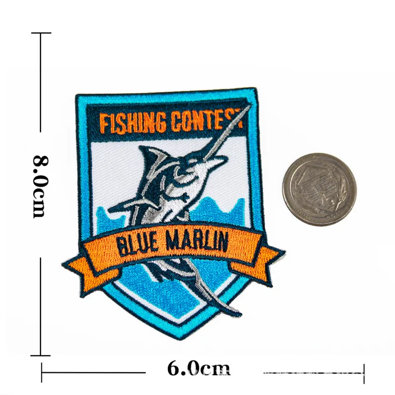 Classic Fishing Embroidery Badge Fishing Expert Outdoor Jacket Ironing Patch DIY Hat Brim Decorative Patches For Man