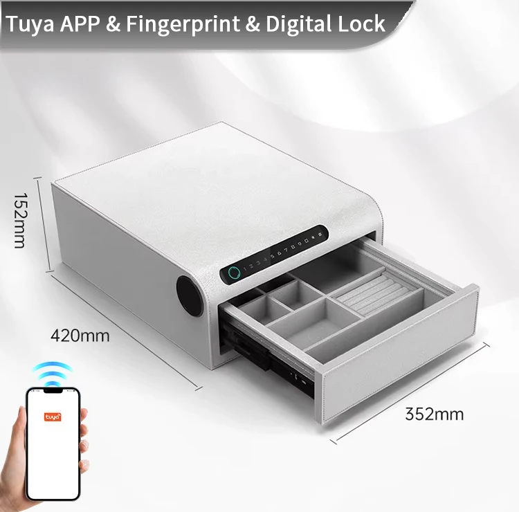 Customized Personal Jewelry Drawer Box Smart Anti-Theft Steel Safe Storage for Home Use