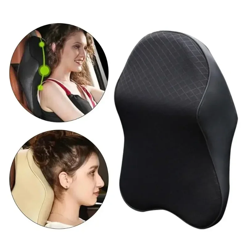 Car Seat Headrest Cushion 3D Memory Foam Pillow Car Neck Cushion Head and Neck Pain Relief Breathable Seat Pillow Cushion Pads