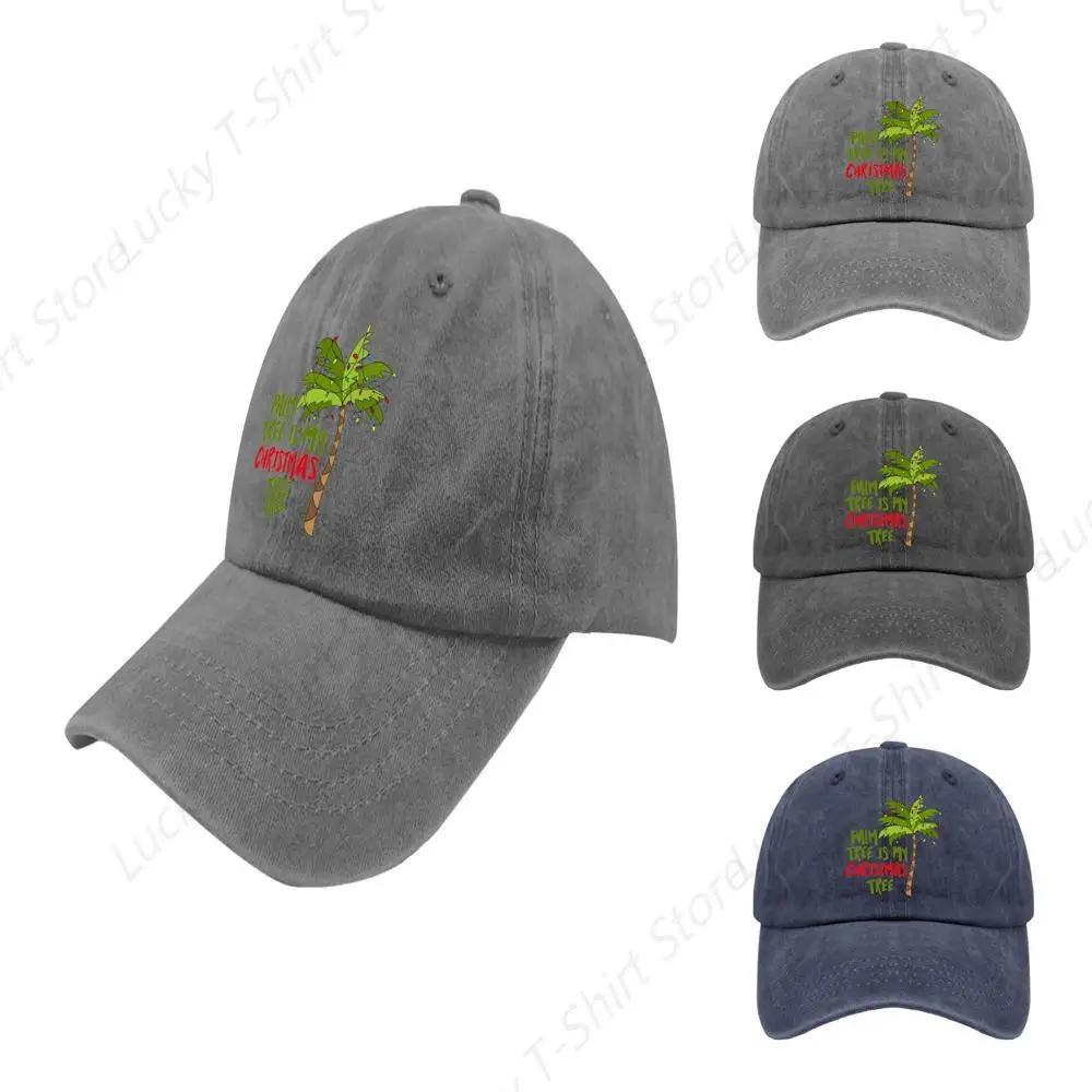 Cap Palm Tree is My Christmas Tree Baseball Caps for Men Women Funny Baseball Cap Adjustable Ball Dad Cap Unisex Trucker Hats