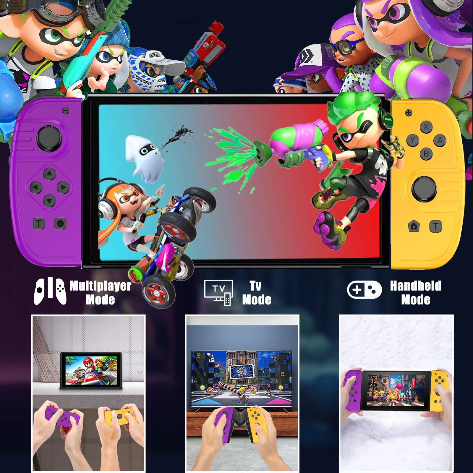 Joypad para Nintendo Switch Joy, izquierdo y derecho mando inalámbrico, Control de movimiento para Joy pad