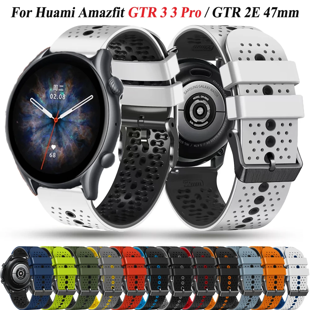 GTR3 Pro Silicone Strap For Amazfit GTR 4/GTR 3 47mm Wristband 22mm Bracelet For Xiaomi Amazfit Stratos2 3/GTR2/GTR 2e Watchband