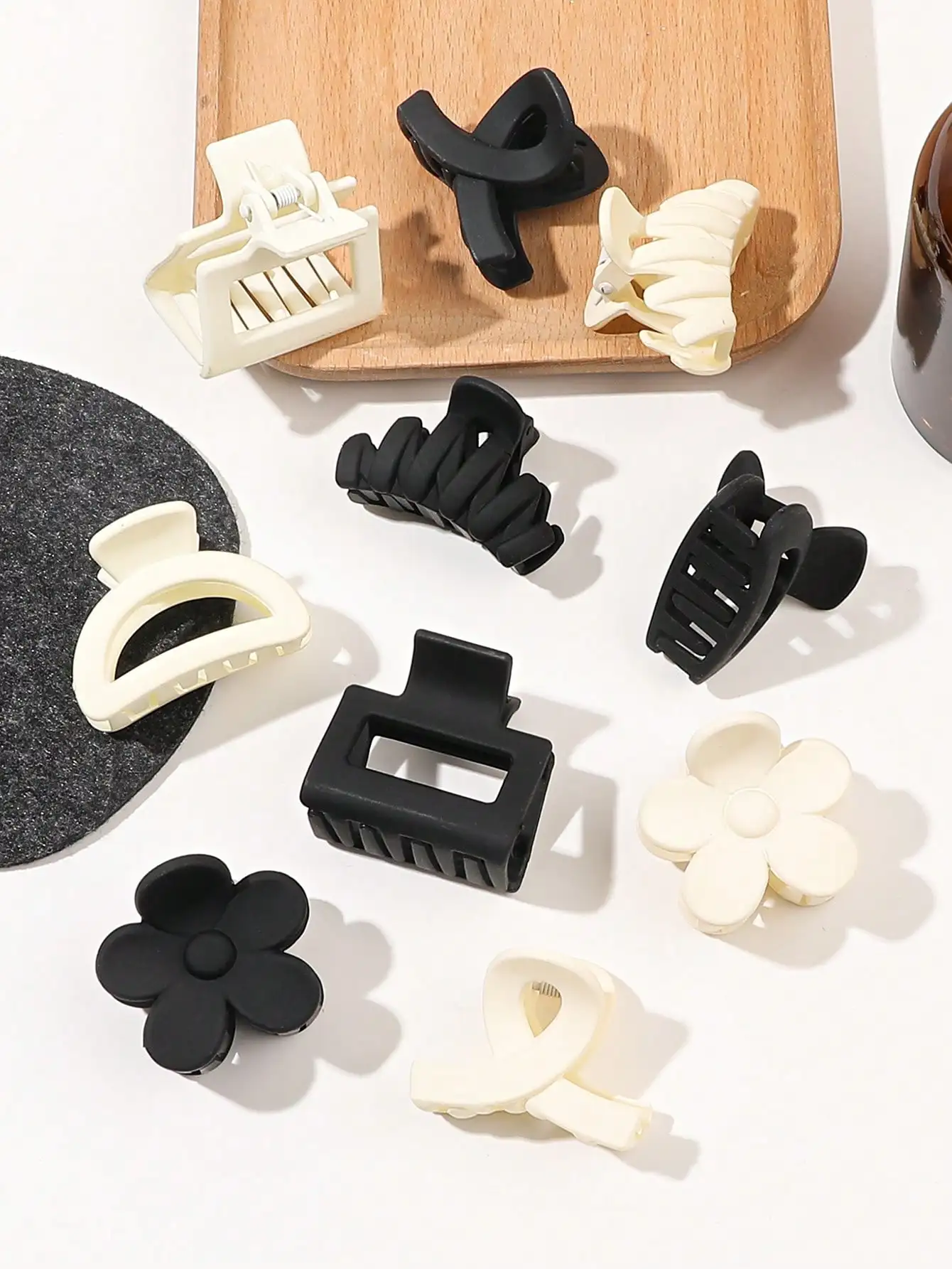 10 Stück mehrfarbige kleine Haarklammern, niedliche Blumen, rutschfeste Kieferklammern, 5 Stile, Bananenklammern, Haarschmuck für Frauen und Mädchen – Detail 33