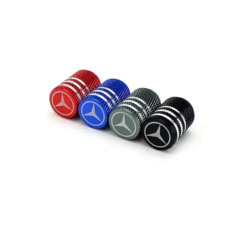 Car Wheel Tire Valve Cap Tyre Rim Stem Covers for Mercedes Benz W210 W211 W124 W168 W176 W203 W204 W212 CLA CLK CLS GLA GLC GL