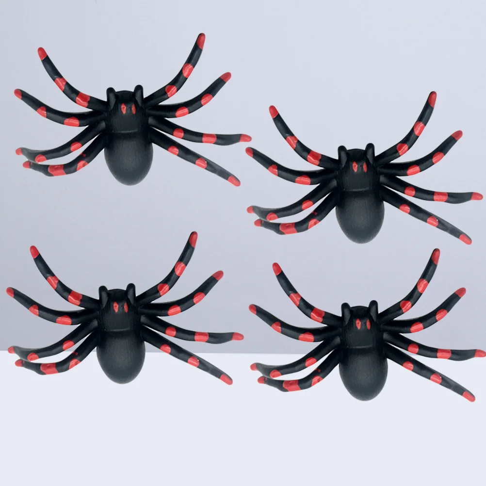 

4PCS Spider Shape Automobile Valve Core Tire Protect Caps(Red)