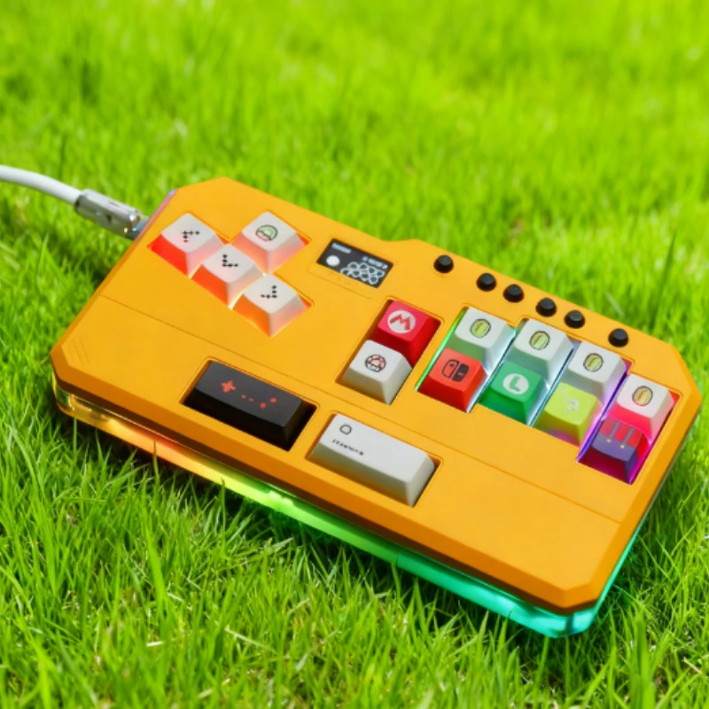 

DOIO Mini Hitbox MIXBOX Game Keyboard Aluminum Alloy Model KBHX-01 Pro For Tekken/Street Fighter 6/The King Fighting Controller