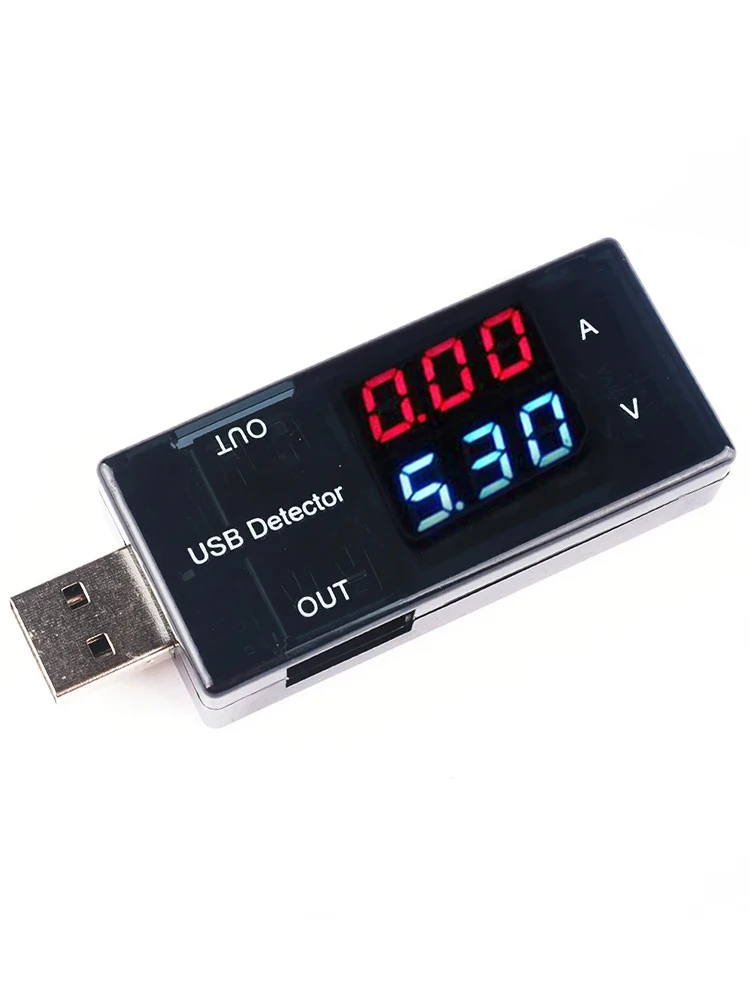 1-10Pcs Red+Blue Dual USB Current Voltage Charging Detector Tester Battery Voltmeter Ammeter Charger Doctor