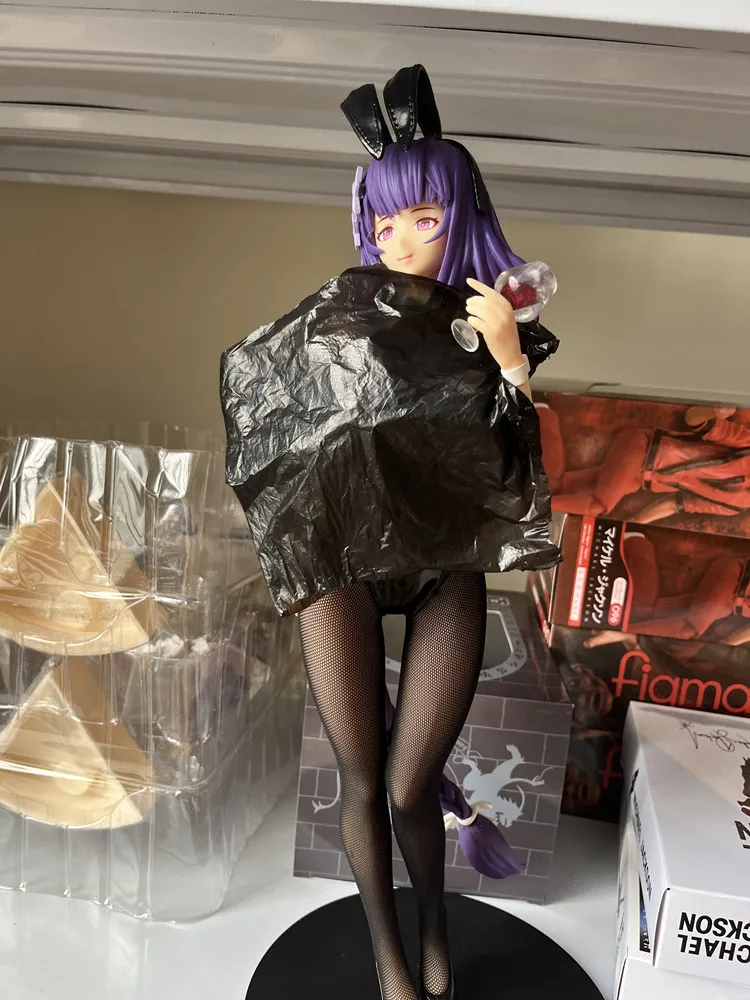 Anime Genshin Impact 42cm 1/4 Raiden Shogun Bunny Ver Holding Wine Cup Figure Statue Model Beautiful Girl  Collectible Toy