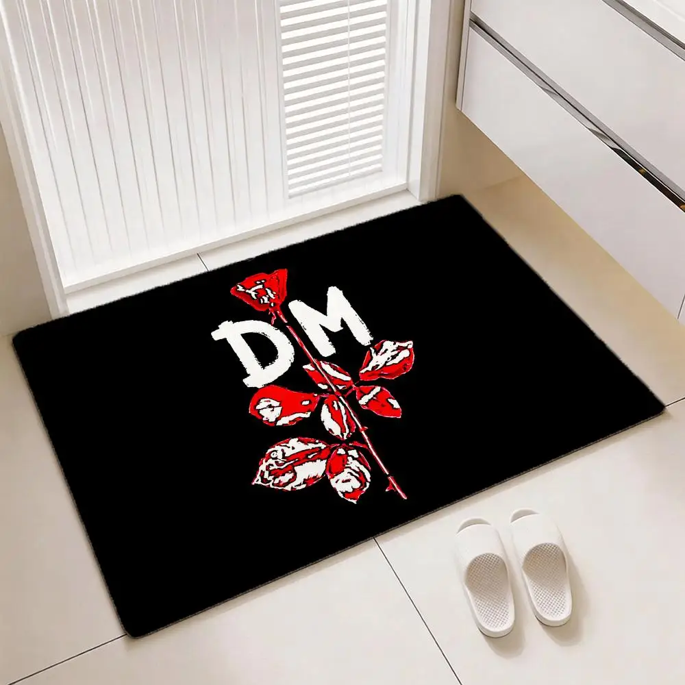D-DEPECHE MODEs Band Coole Bodenmatte, weiche, verdickte Flanell-Fußmatte, rutschfester Wohnzimmerteppich, Heimdekoration