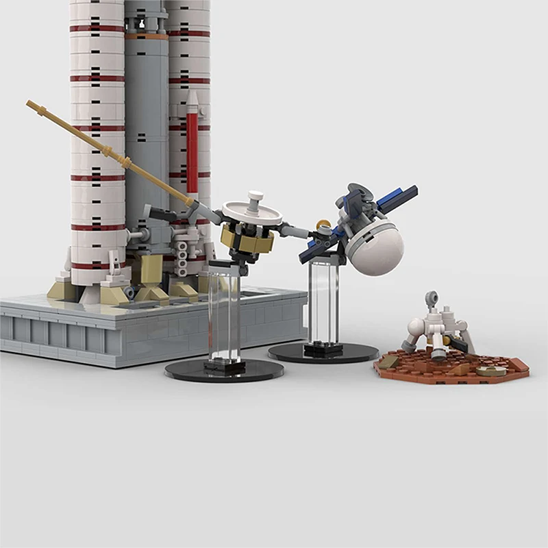 MOC Serie Spaziale Titani IIIE Centaurus Razzo Building Blocks Kit Esplorazione Satellitare Veicolo Spaziale Base per Bambini ToyGift