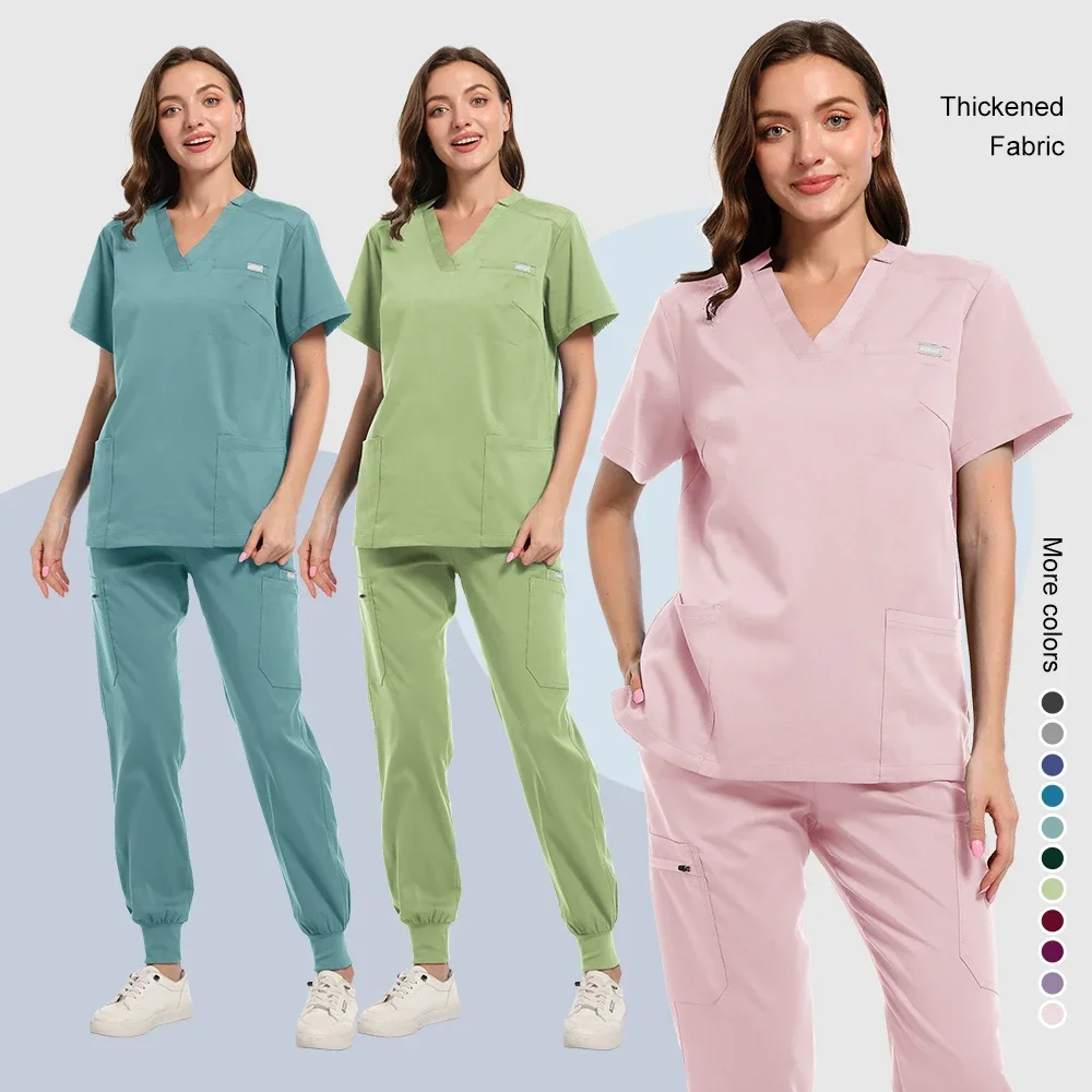 Multi-colored women's medical dress pharmacy nurse uniform for hospital doctors Oral dental surgical instrument scrubbing set