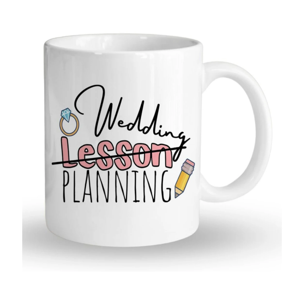 Wedding Lesson Planning Mugs For Teacher Wedding Gifts Birthday Gifts Novelty Coffee Ceramic Tea Cups White 11 oz