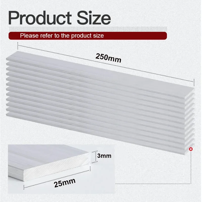 1/2 قطعة 6061 سبائك الألومنيوم الصلبان المعادن مستطيلة شريط مسطح قضيب مربع لوح فولاذي مسطح قطاع طول 250 مللي متر طول 250 مللي متر