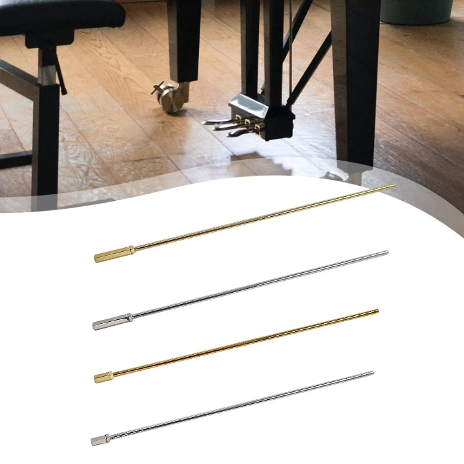 Grand Piano Pedal Rod Maintenance Component Repairing Replacing High Strength Smooth Wear Resistant Metal Angled Support Rod