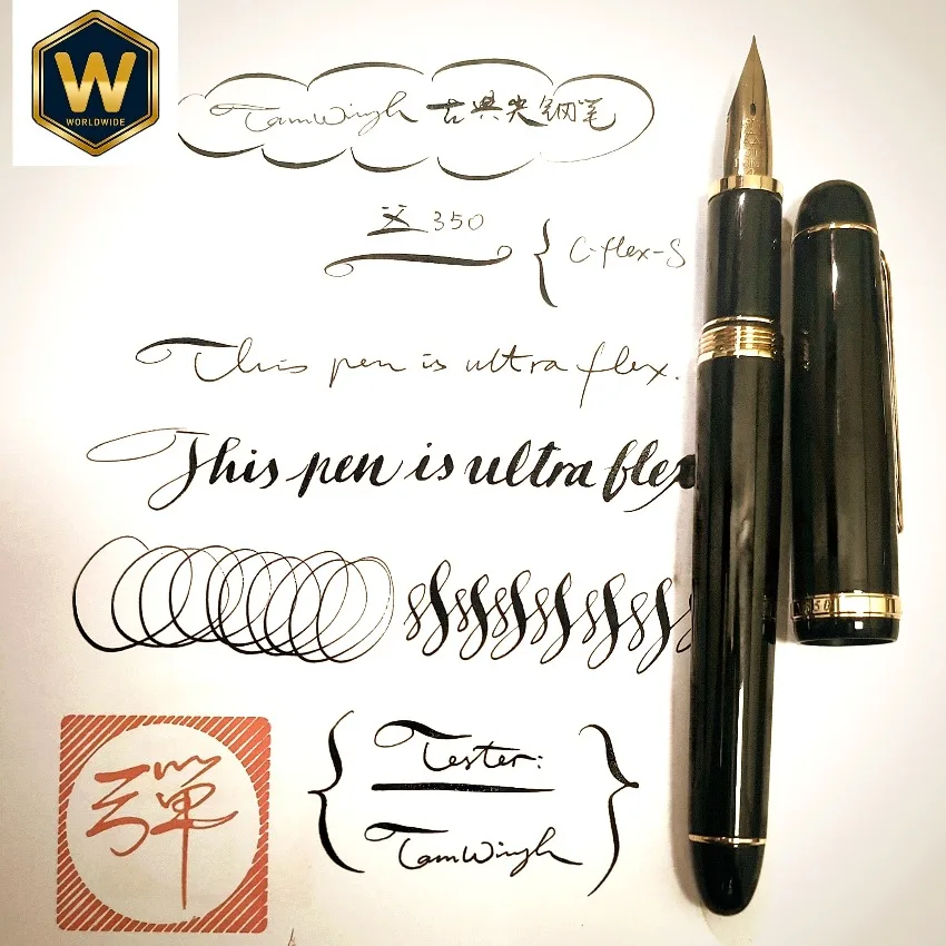 

Tamwingh Classical Elastic Nib Pen - Jinhao Body Paired with Long Knife Elastic Tip for Daily Sketching & Writing