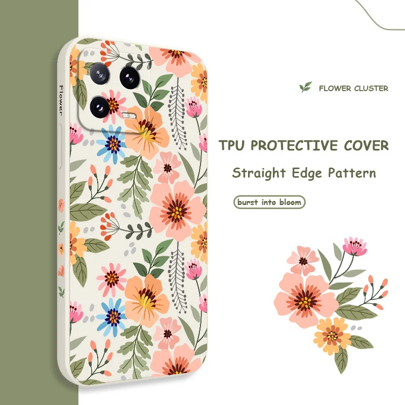 

Splendid Flowers Phone Case For Xiaomi 17 15 15T 14 14T 13 13T 12 12X 12T 12S Mi 11 11T 10 10T Pro Max Lite Liquid Silicone Cove