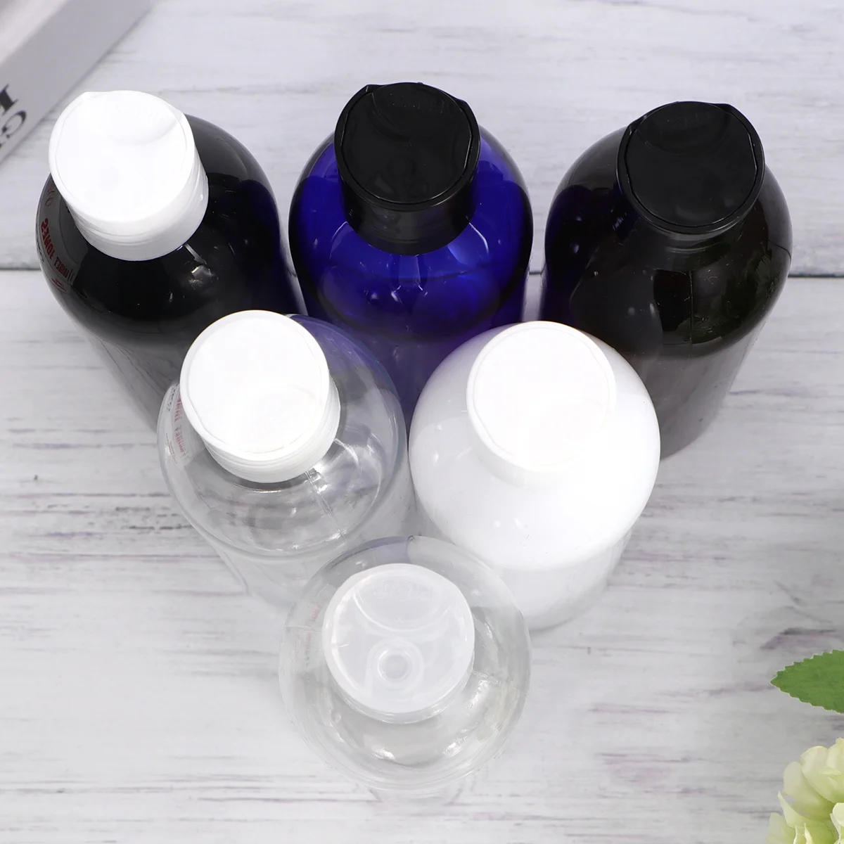 6 Pcs Lids Travel Toiletries Refillable Bottles Empty Squeeze Shampoo Hand Soap Dispenser Hair