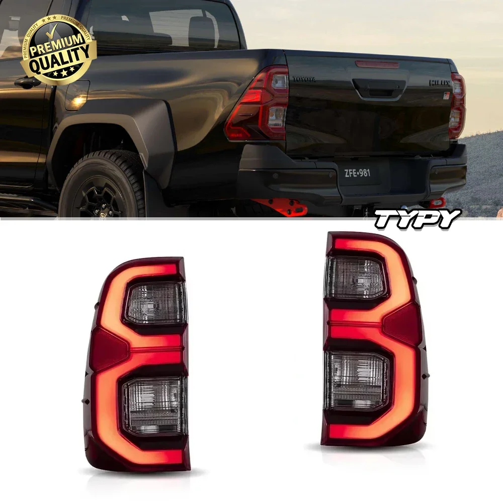 

Автомобильные задние фонари для Toyota Hilux RevoRocco/Vigo 2015-2020, обновленные светодиодные задние фонари, динамические поворотные лампы, автомобильные аксессуары