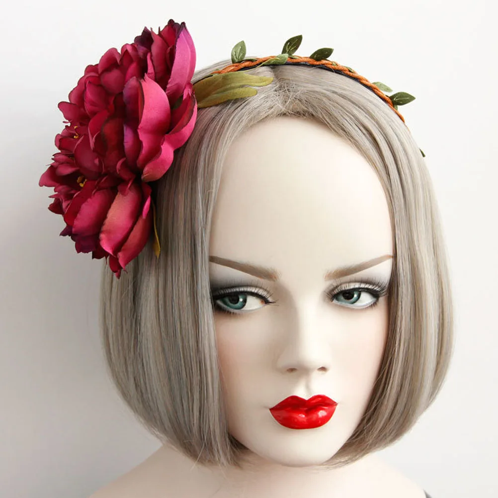 

Simulation Flowers Hairband for Women Red Flower Headband Girls Wedding Bridal Bridesmaid Cloth Material Eye Catching Elegant