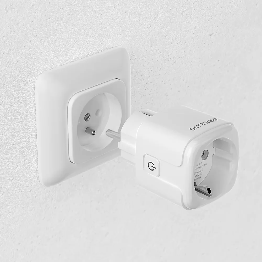 BlitzWolf BW-SHP15 Zigbee 3.0 16A Smart Plug Socket 3680W EU plug Power Outlet APP Remote Timer Energy Monitor work with Alexa