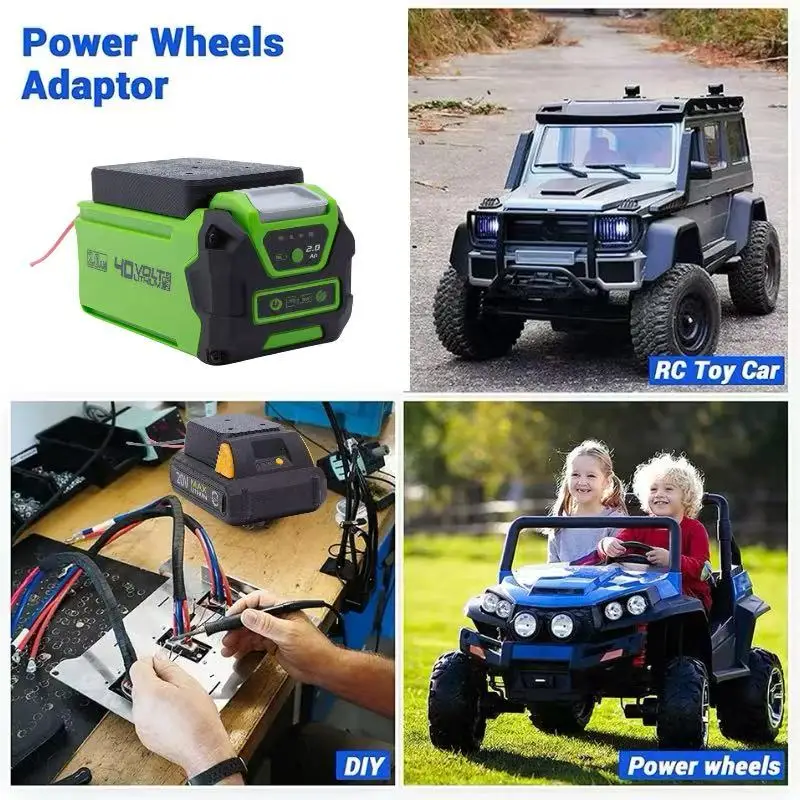 محول لبطارية ليثيوم Greenworks 40 فولت متوافقة مع محول إخراج الكابل لتقوم بها بنفسك بطارية 14AWG (لا تشمل البطارية)