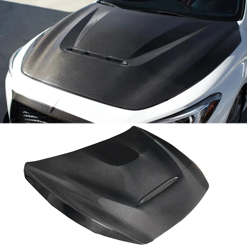 

High Quality Carbon Fiber Front Engine Hood For Infiniti Q50 Q50s Q50l 2014-2022 Gts Style Engine Bonnet Cover