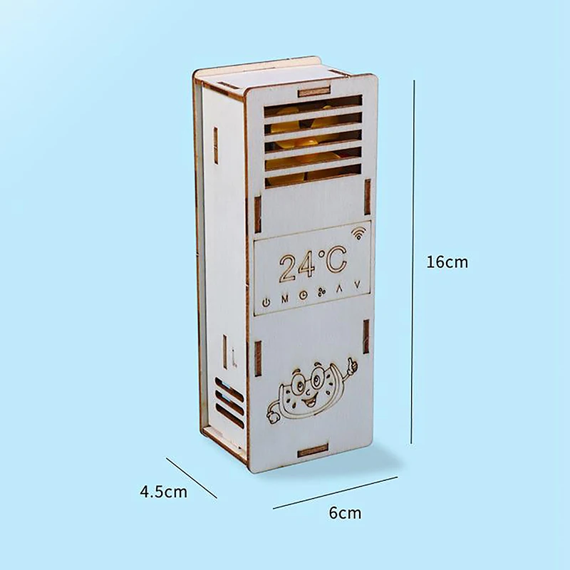 Juego de Juguetes De ciencia DIY para niños, modelo de ventilador de aire acondicionado, Kit educativo eléctrico STEM, rompecabezas de experimentos,