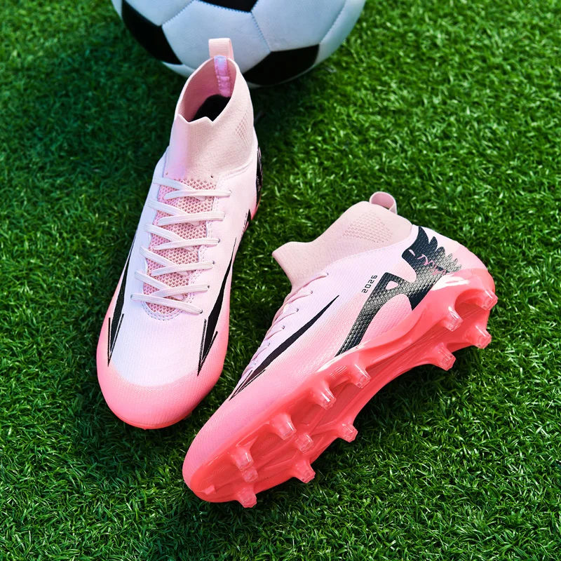 

New Men's Soccer Shoes Grass Adult Non-Slip Non Slip FG/TF Football Boots Ultralight Sport Indoor Cleats Futsal Comfortable