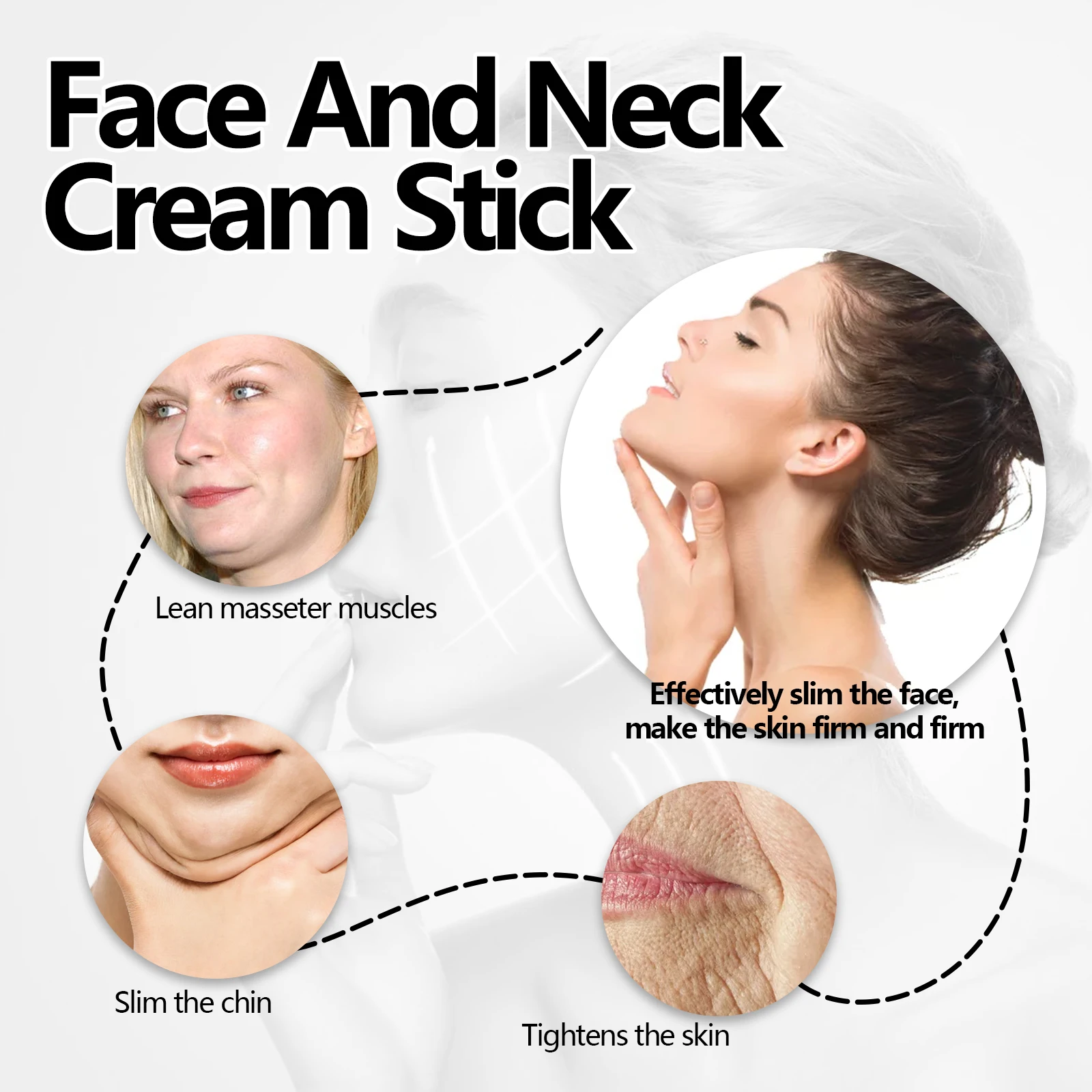 Turmeric Face & Neck Cream Stick Lift & Tighten Skin Lighten Neck Lines Smoothing Brightening Moisturizing Beauty Neck Care Crea