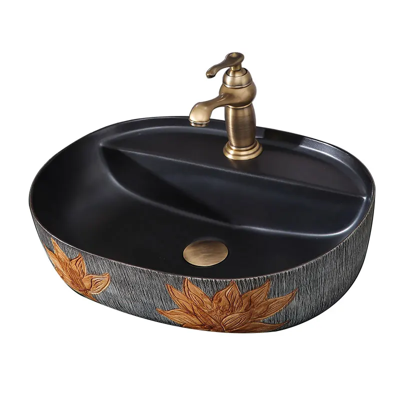 

European antique art stage Chinese retro ceramic wash basin creative basin personalized wash basin