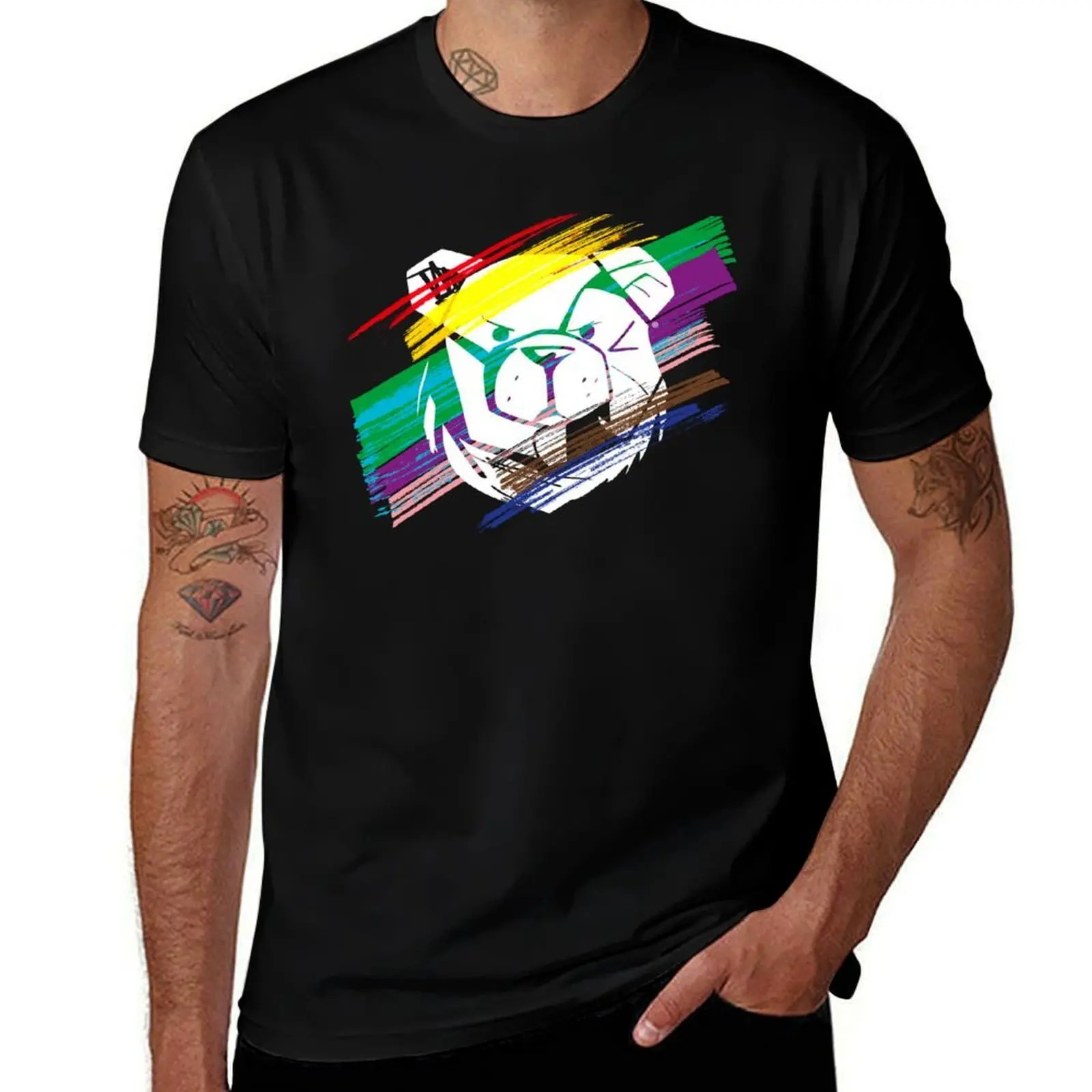 ROBUST BEAR TRACES 09 T-Shirt Summer Casual Loose T-Shirt
