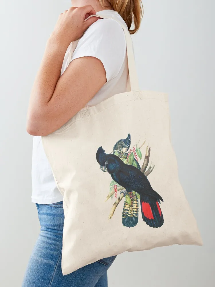 

Australian Banksian Black Cockatoo Tote Bag tote bag women Handbags reusable shopping bags shopping trolley bag