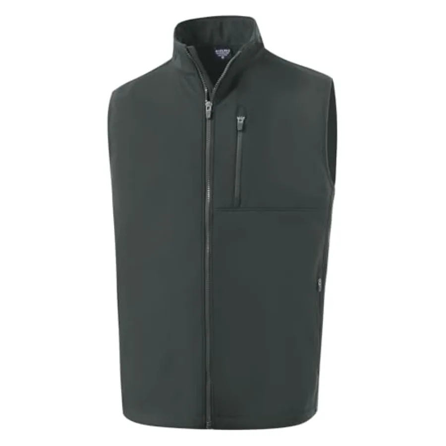 

M MAELREG Mens Vests Outerwear Windproof Lightweight Softshell Vests Zip Pockets Sports Sleeveless Jacket Golf Vests for Men
