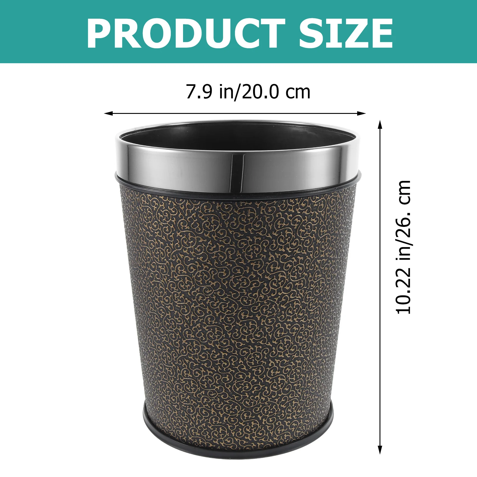 빈티지 스타일 욕실 쓰레기통 대용량 쓰레기통 가정 사무실 침실 장식용 가정용 쓰레기통