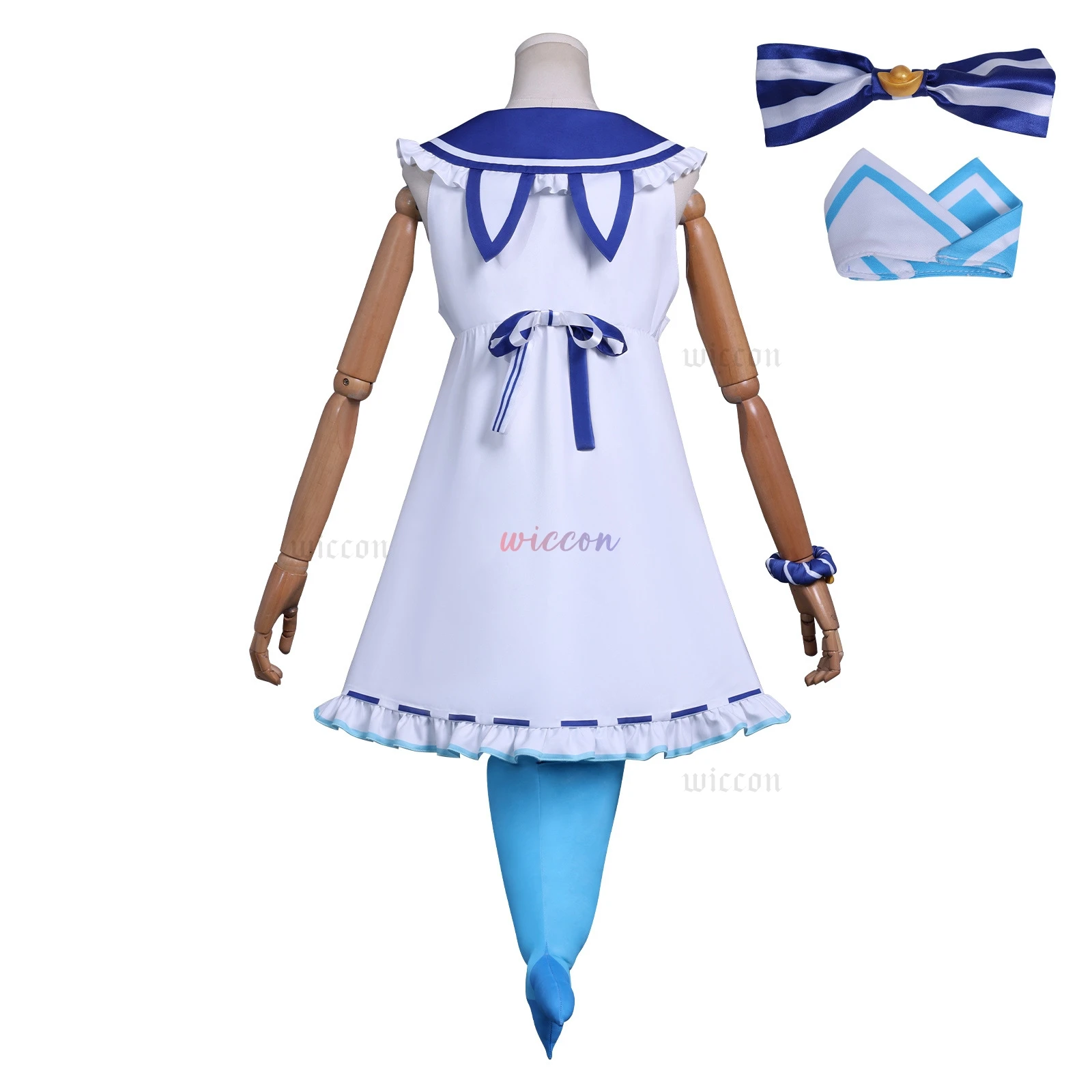 أزياء Vtuber Sameko Saba التأثيرية Gura التناسخ من Saba Sailor فستان لطيف لحفلات الهالوين الأنيمي ملابس نسائية