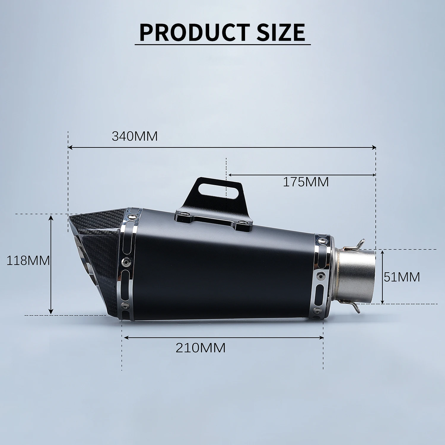 

Универсальный глушитель-накладка из карбона Hexagon для мотоциклов, модификация выхлопной системы, совместим с различными типами соединительных труб.