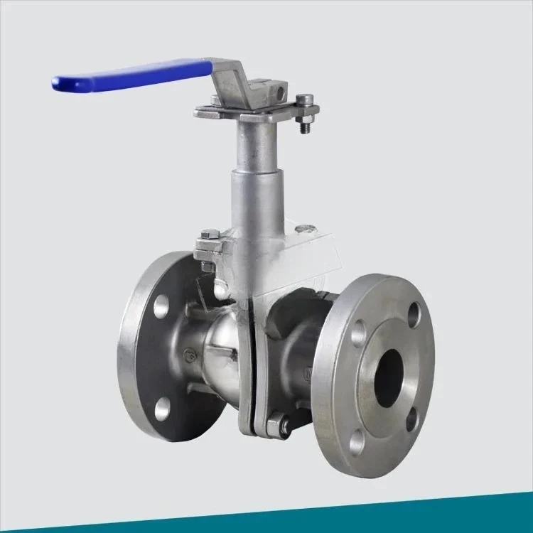 Extended rod bracket cryogenic valve two-way flange ball valve with lock fixed stainless steel anti-corrosion various standards