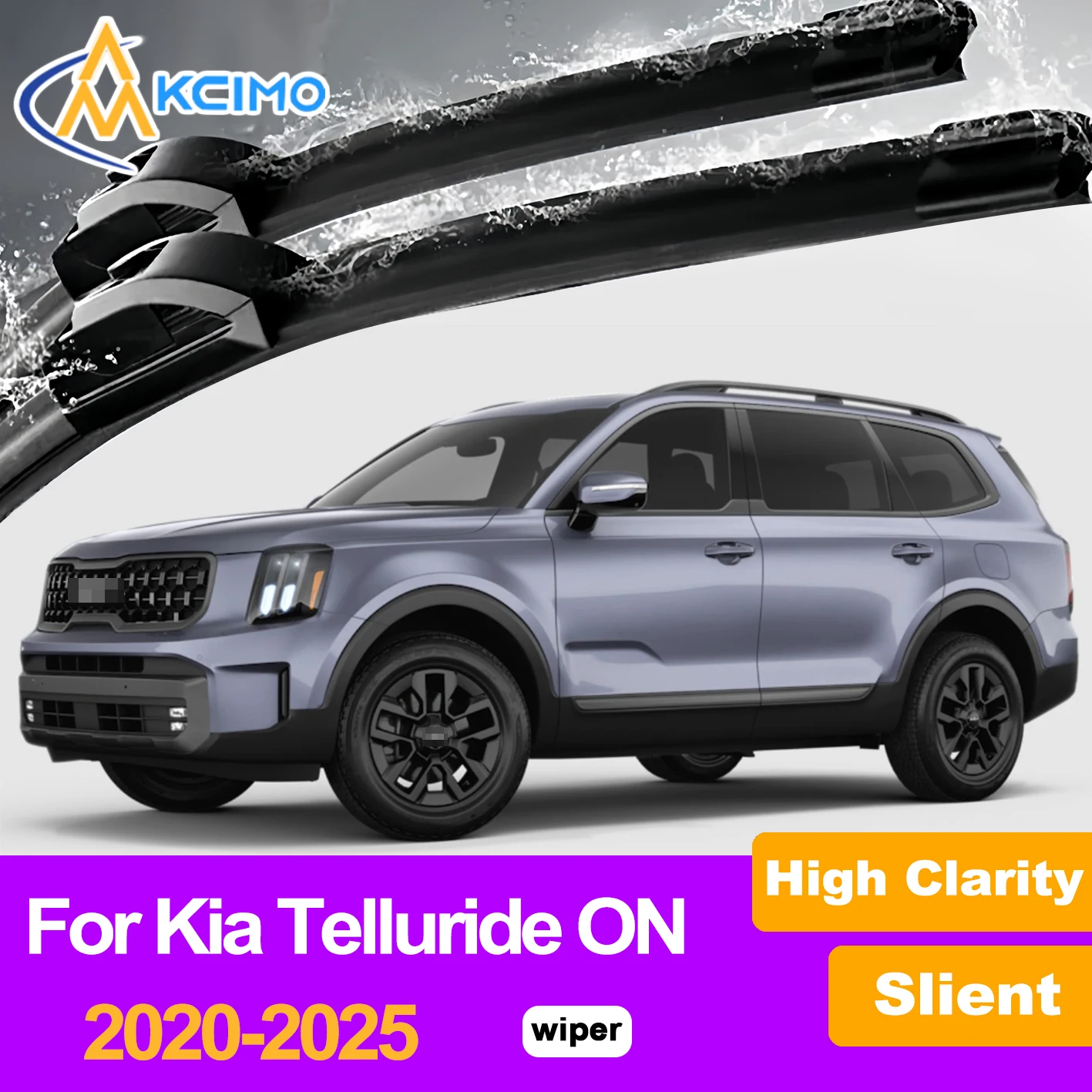 

Kcimo Front Windshield Wiper Blades For Kia Telluride ON 2020-2025 Windscreen Window Car Accessories 2021 2022 2023 2024