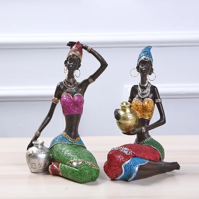 New ethnic-style resin crafts for interior decoration, creative home and office gifts, beautiful figurines
