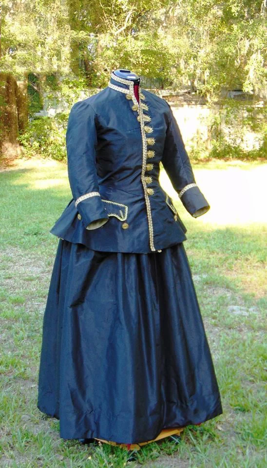 Cosplaydiy 1760s Riding Habit Dress Rococo Ball Gown Walking Dress Victorian Colonial Dress Vintage Renaissance Dress Costume