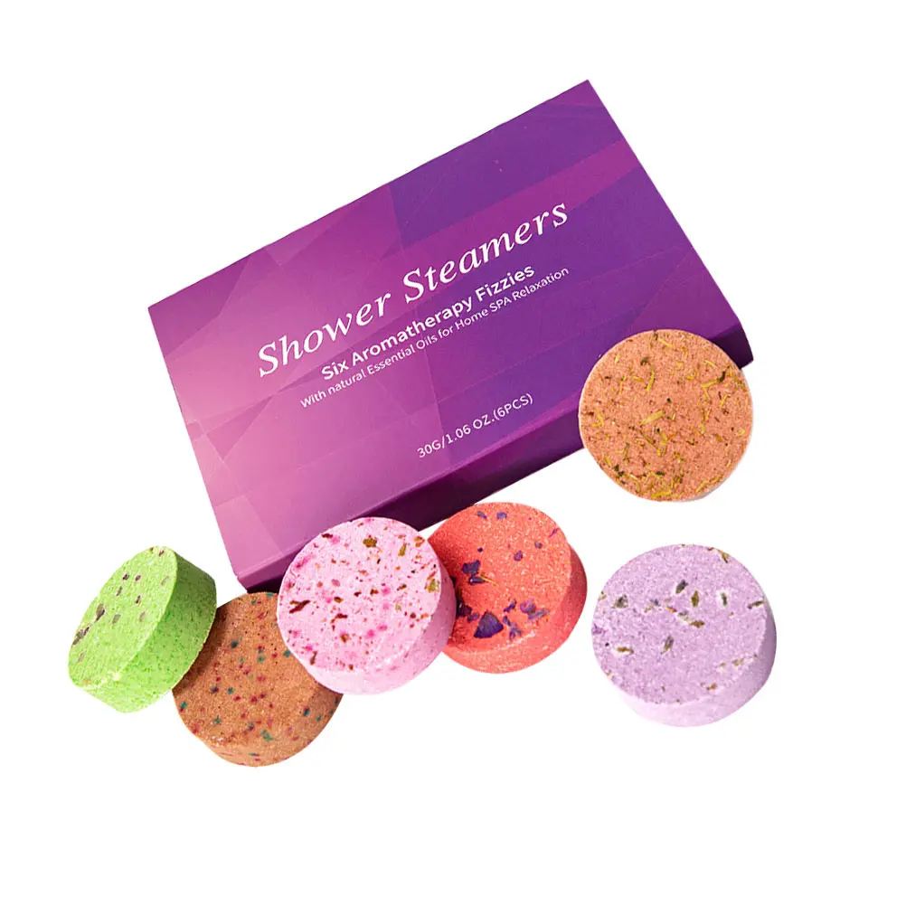 

6 Pcs Aromatherapy Bath Salt Tablets Natural Essential Oil Women Hotel Spa Supply Mood Relief Bathing Products
