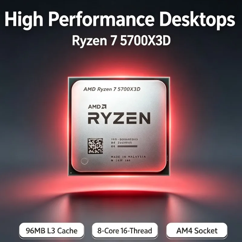 Ryzen 7 5700X3D AM4 Bulk Desktop Processor 3GHz To 4.1GHz 8C 16T 105W DDR4 For Gaming System Upgrade