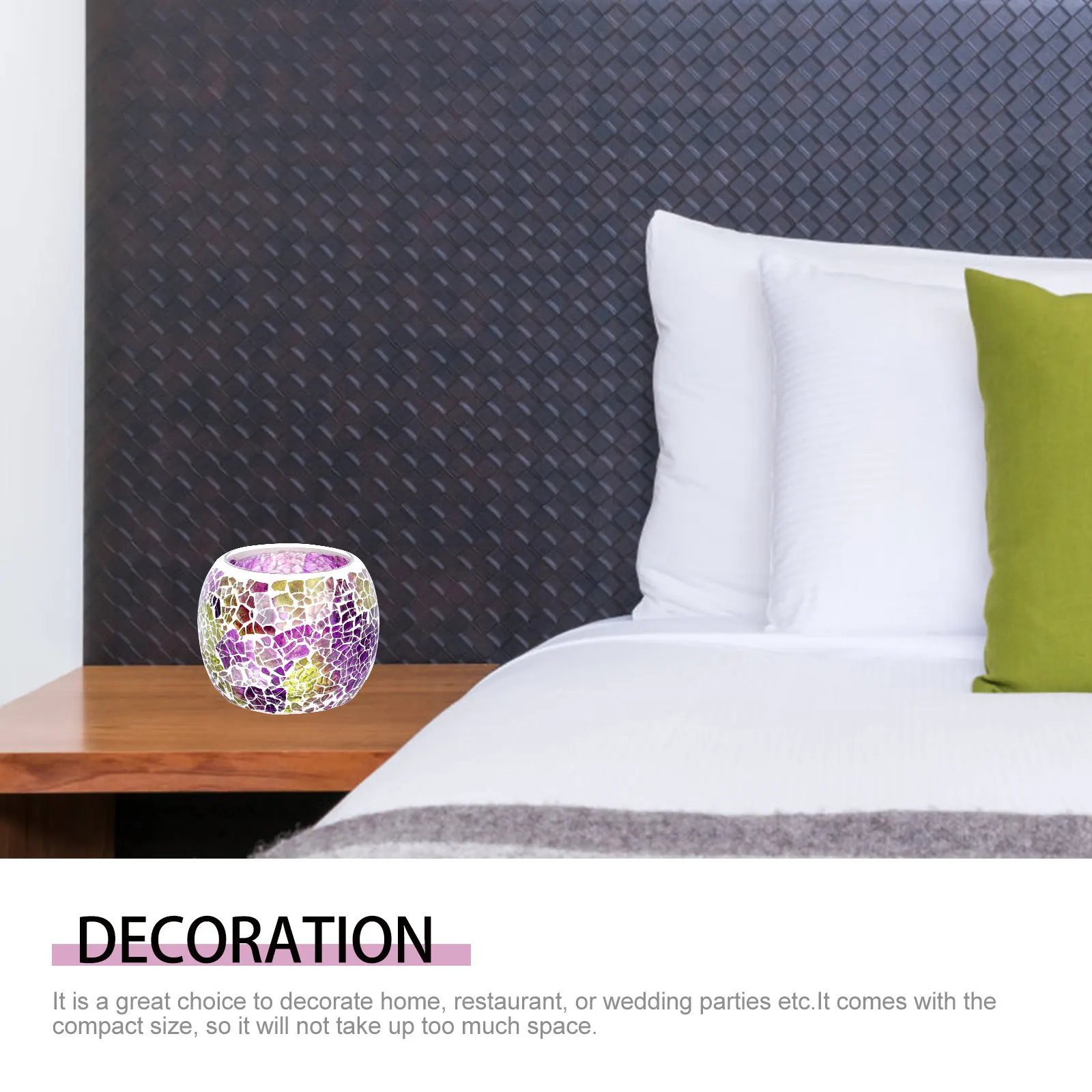 

Candleholder Cup Glass Candlestick Elegant Wedding Prop Compact Desktop Decor Adornment for Dining Room Living Room Tea Light