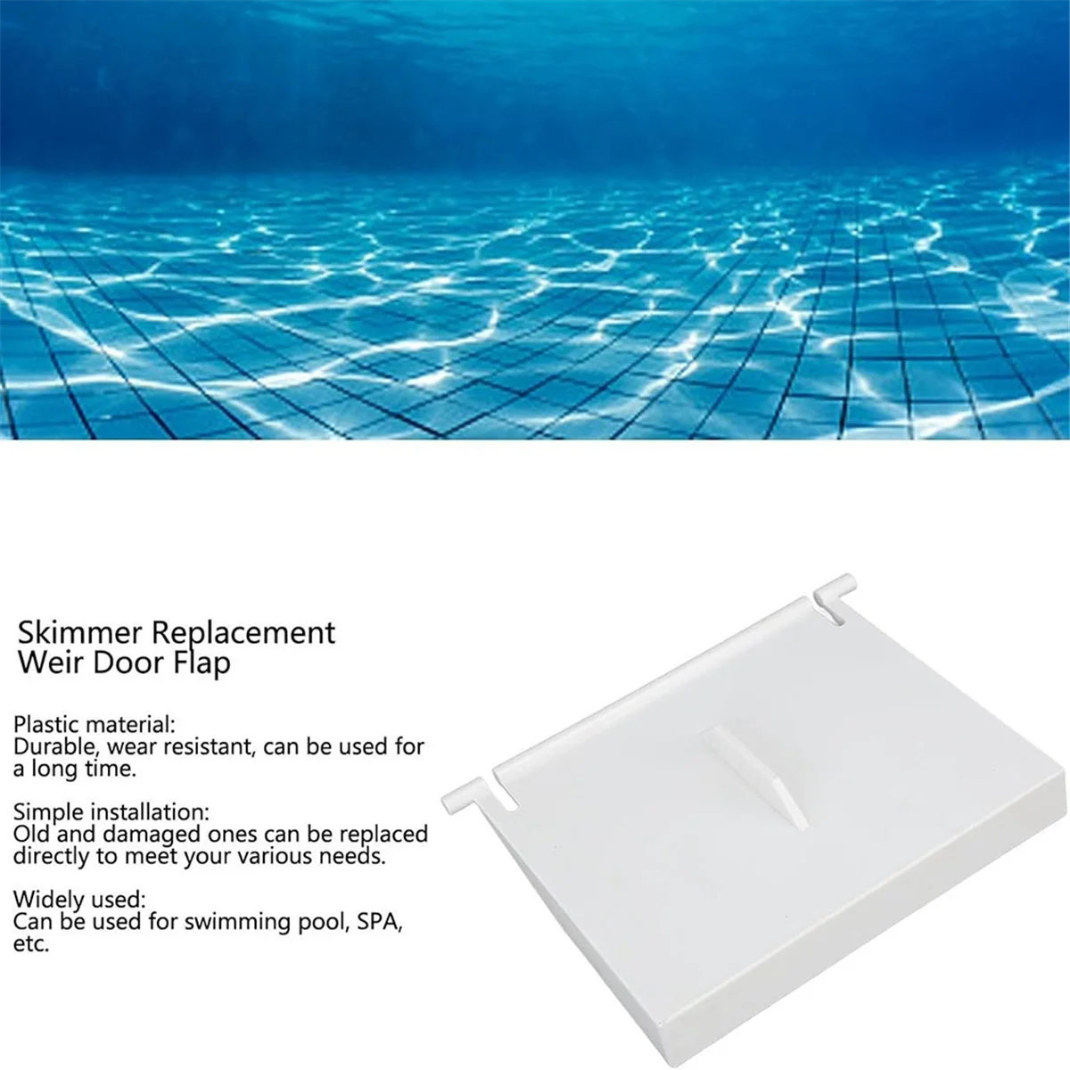 AA74 مقشدة استبدال Weir باب رفرف استبدال البلاستيك الزعنفة يربك Weir بوابة أرضية لحمام السباحة لتجربة السباحة #6