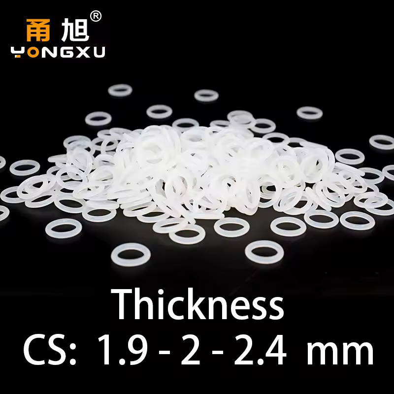 O-ring thickness 1.9/2/2.4mm CS silicone VMQ sealing high temperature resistant gasket rubber ring complete in specifications